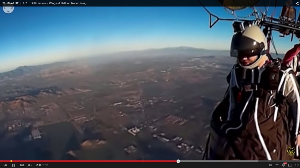 Vidéo Youtube Wingsuit 360
