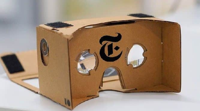 Google CardBoard avec le Logo du New York Times