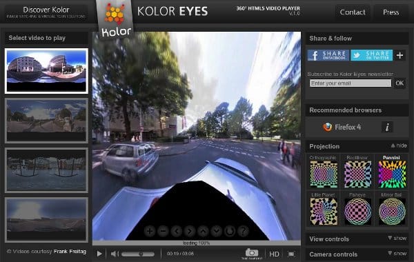 Montage avec Kolor Eyes de vidéo 360