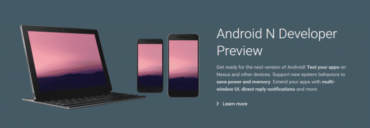 Android N Developer Preview Réalité virtuelle Google smartphone