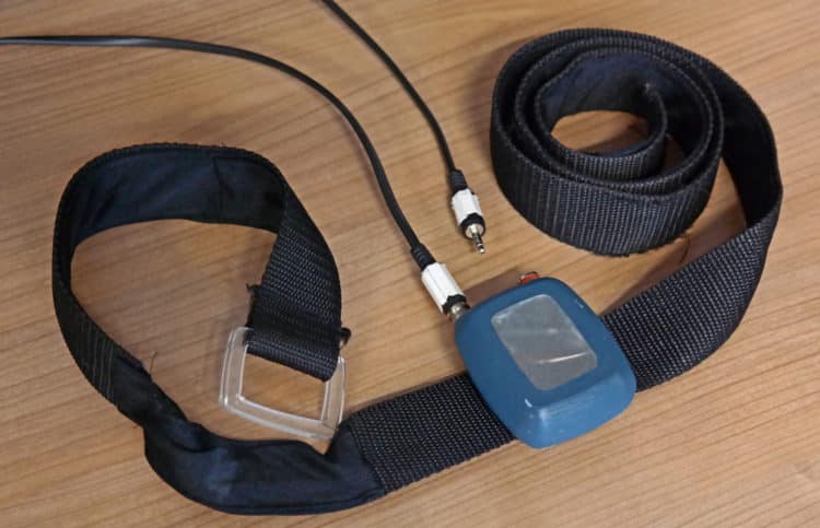 Le capteur Deep VR de respiration est situé au niveau du diaphragme