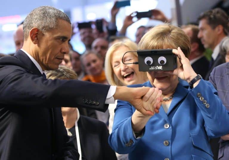 Merkel Obama réalité virtuelle