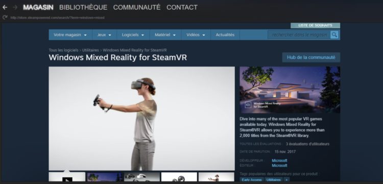 windows mixed reality steam vr app