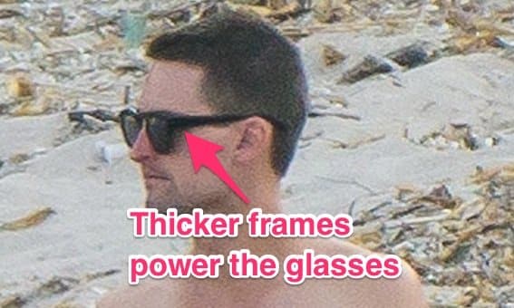 Photo du PDG de Snapchat portant le prototype de lunettes RA