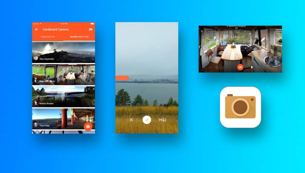 L'application Cardboard Camera est disponible sur iOS