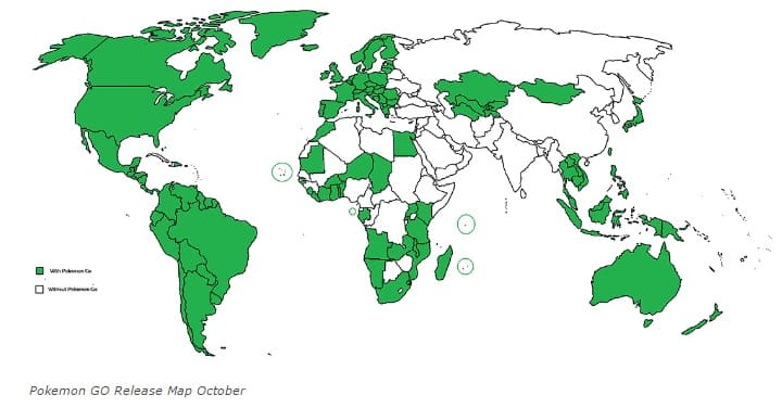 pokémon go-mise à jour-carte-afrique