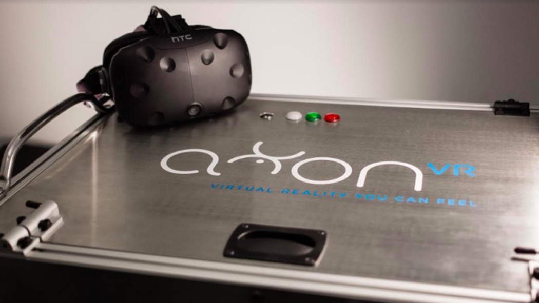 AxonVR retour haptique sensation tactile toucher sens design ingénieur prototype jeux industrie médical sport entrainement levée de fonds investisseur casque record