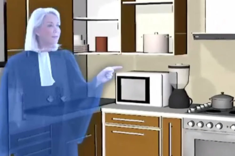 Réalité virtuelle scène de crime tribunaux jurés VR tribunal procès