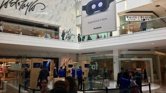 Facebook casque Gear VR Samsung Oculus test application expérience immersion VR boutique pop-up store états-unis