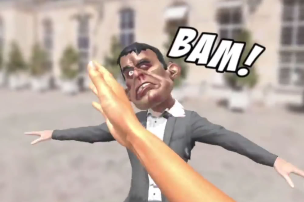 "Je t'offre une Valls" jeu réalité virtuelle gifler Manuel Valls