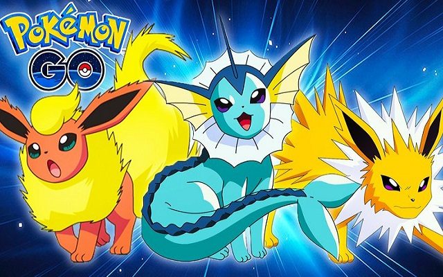 pokémon go aquali voltali pyroli evoli évolution