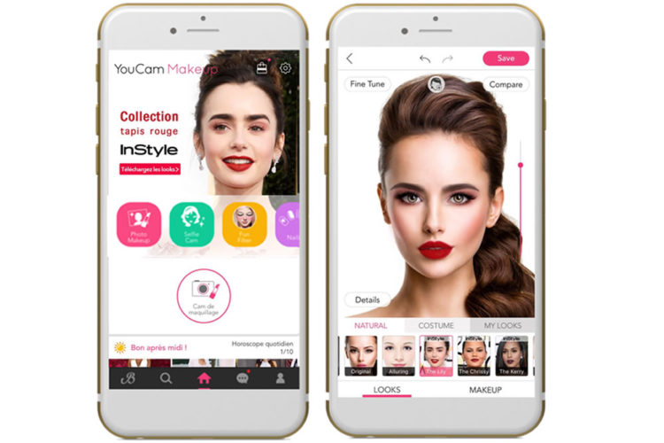 YouCam Makeup appli beauté réalité augmentée tester maquillage parfait selfie smartphone téléphone