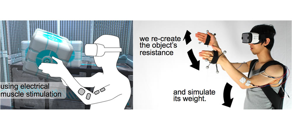Electrostimulation pour un retour haptique en réalité virtuelle