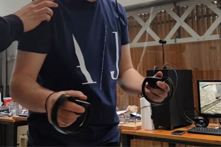 Raptor Lab planté de bâton déplacements en réalité virtuelle