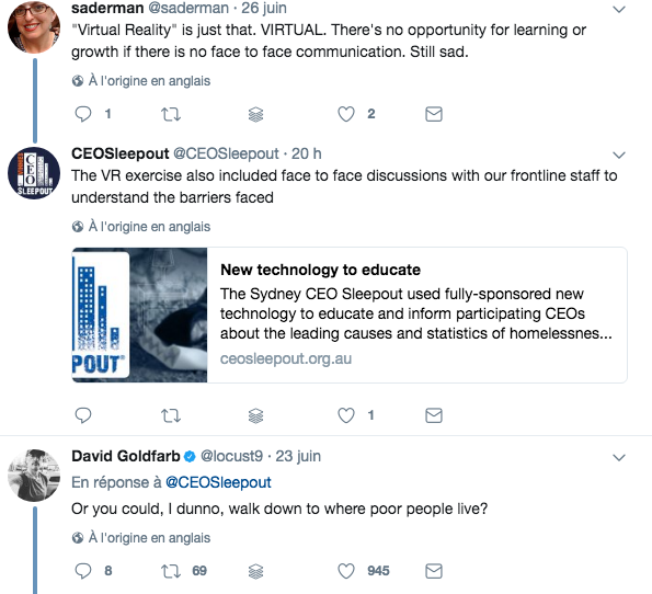 Sleepout crée une polémique sur twitter.