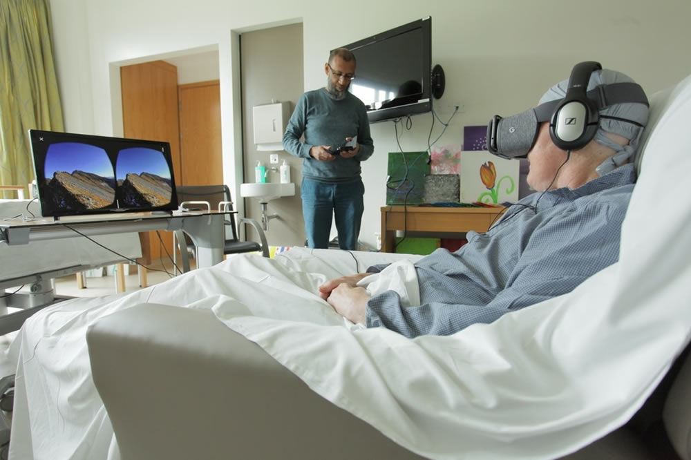 Hôpital expérience VR réalité virtuelle pour patients en fin de vie