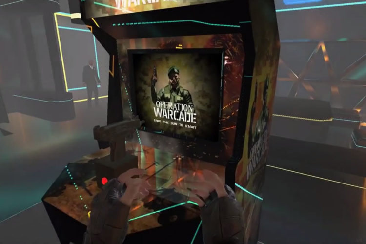 Borne d'arcade réalité virtuelle augmentée