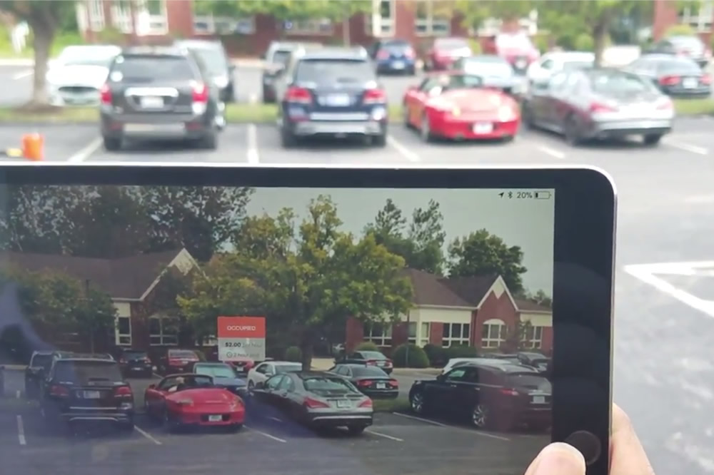 Application réalité augmenté trouver place de parking gratuite