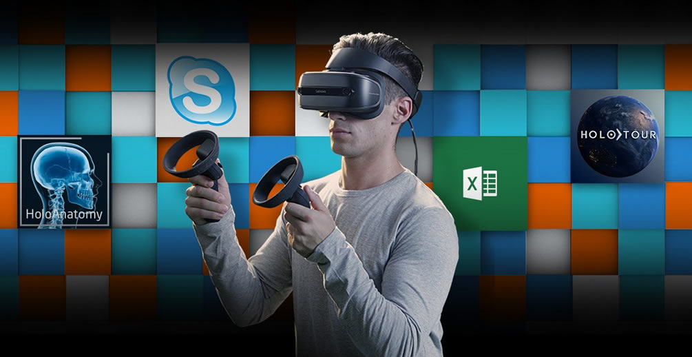 Lenovo Explorer Casque réalité virtuelle Windows 10 Mixed Reality