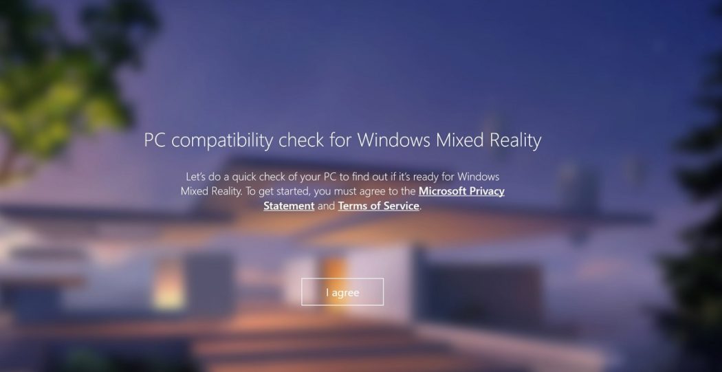 windows mixed reality pc check