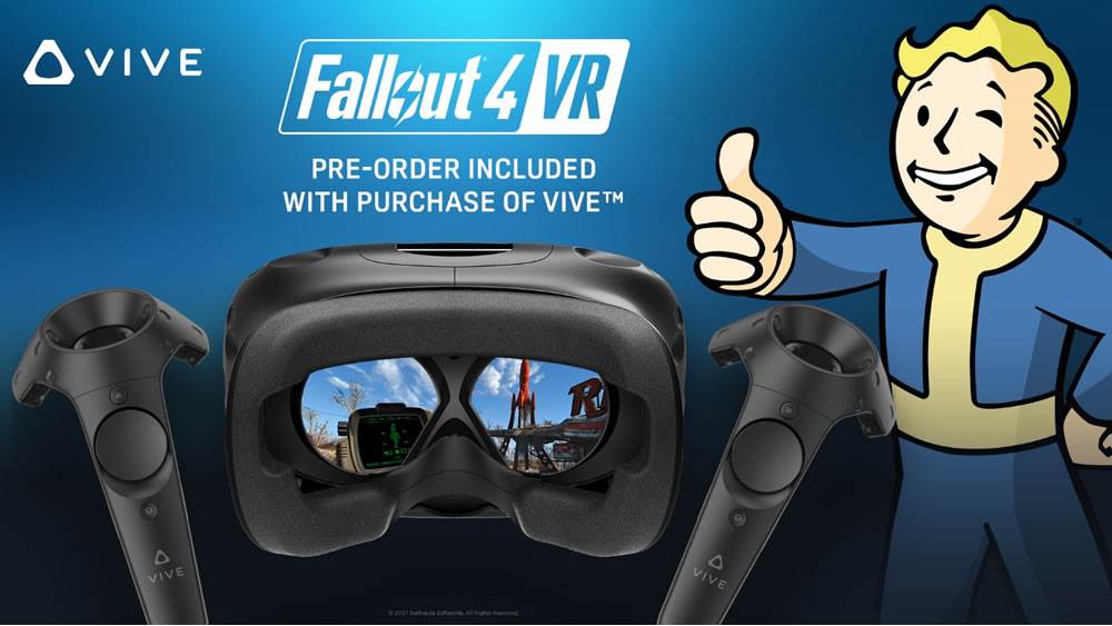 Fallout 4 VR offert pour l'achat d'un HTC Vive