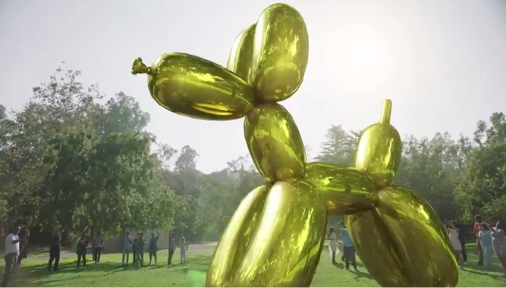 Snapchat Art réalité augmentée Jeff Koons