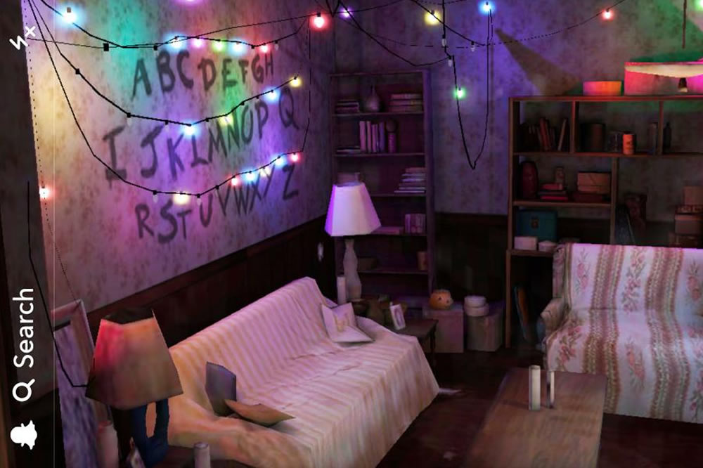 Stranger Things Snapchat filtre réalité augmentée