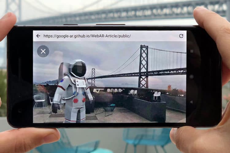 Google réalité augmentée navigateur web internet
