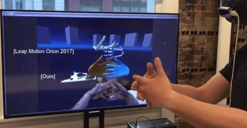 Perceptive IO tracking mouvements des mains réalité augmentée AR