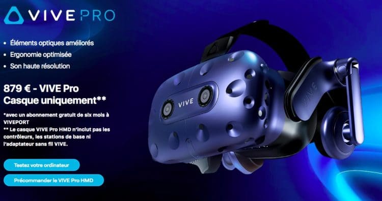 htc vive pro précommandes aujourd'hui prix