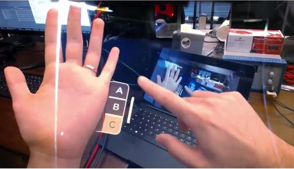 Leap Motion interaction réalité augmentée