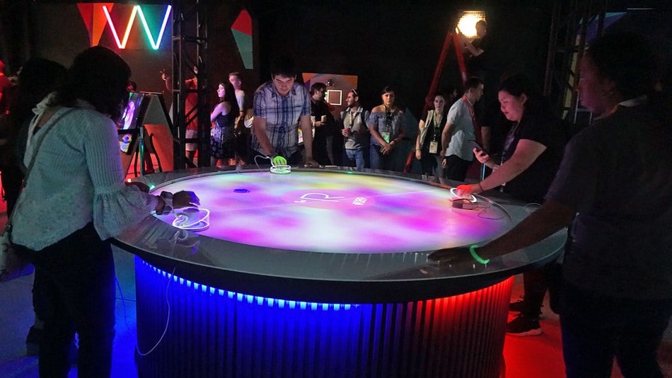 sony air hockey réalité augmentée