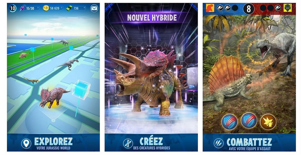 Jurassic World Alive jeu en réalité augmentée