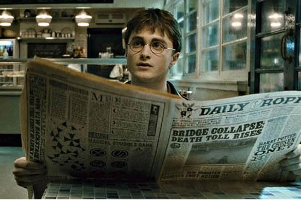 Journal réalité augmentée type Harry Potter