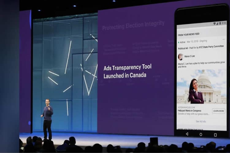 Facebook publicités en réalité augmentée dans le fil d'actualité