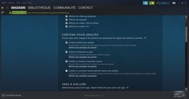 steam contenu adulte