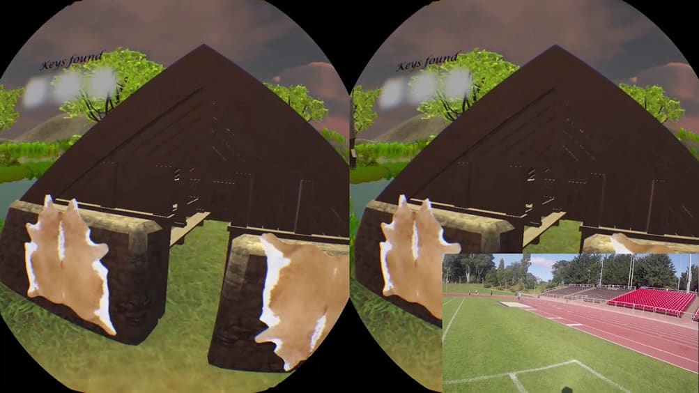 Jeu VR Vive Focus échelle taille terrain de football