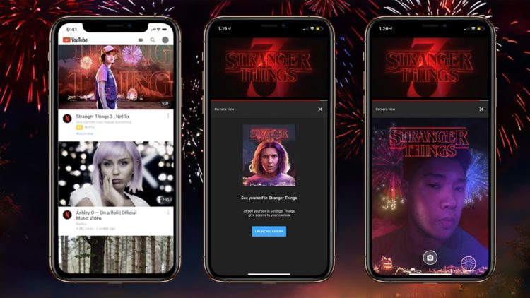 Stranger Things réalité augmentée YouTube