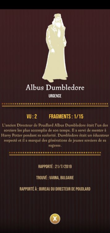 albus dumbledore harry potter wizards unite 