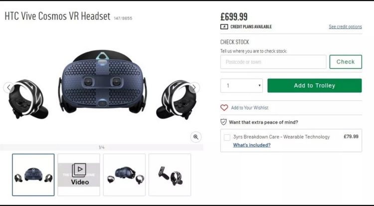 htc vive cosmos argos 
