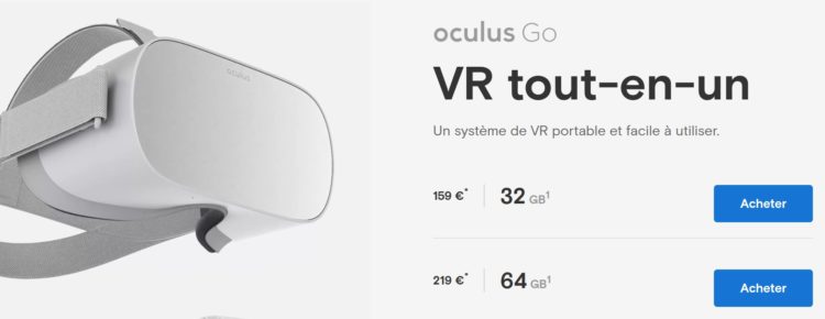 oculus go baisse prix site