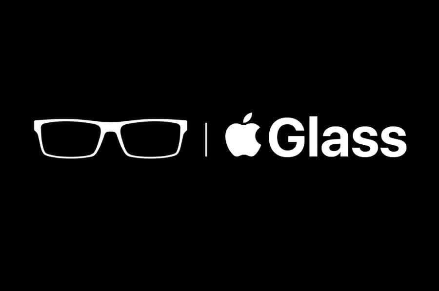 logo apple glass