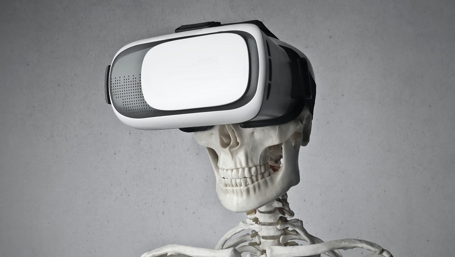 casque VR et squelette
