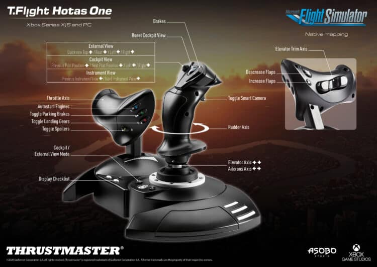 Thrustmaster, T.Flight Hotas One, simulation de vol, Xbox One, Windows, Xbox Series X, Xbox Series S, manche de vol, promotion, réduction, équipement gaming.