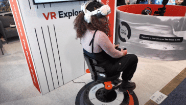 La Roto VR Explorer est une chaise spécialement conçue pour les jeux en réalité virtuelle.