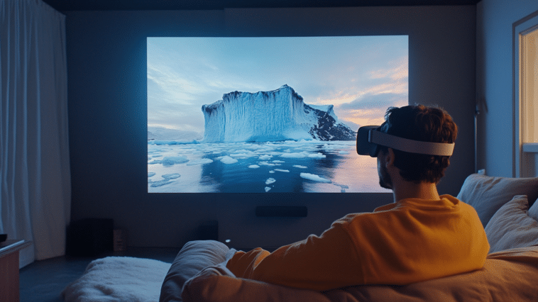 Un utilisateur de l'apple vision pro