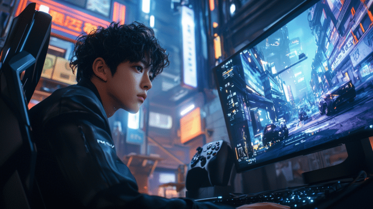 Un joueur en train de profiter du gaming en 8K