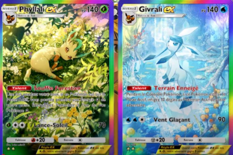 Des cartes de l'extension Lumière Triomphale de Pokémon TCG Pocket