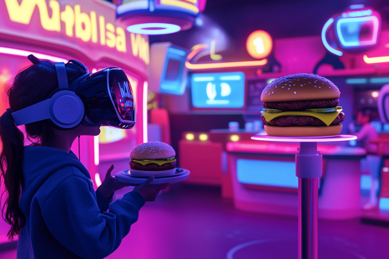 Illustration par du Happy Meal VR de Sony et McDo