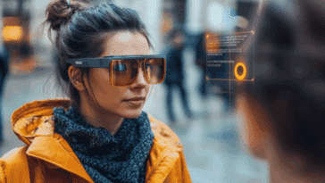 image fictive des lunettes intelligentes Meta avec reconnaissance faciale